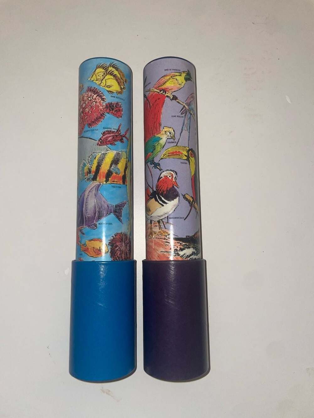 Vintage Gemini Nature Vision Kaleidoscope Lot of 2 Birds Fish PA USA